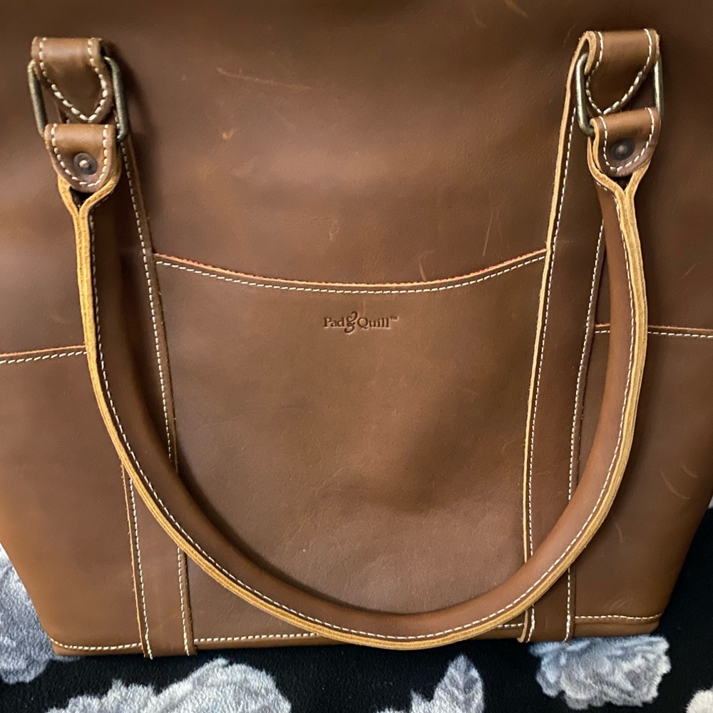 Brand New Pad and Quill Genuine Leather Tote